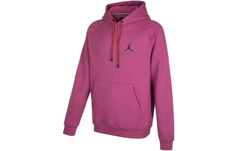 Jordan Men's Air Jordan SS22 Logo Printing Casual Sports Drawstring Fleece Lined Purple Red DJ0212-507 outlook