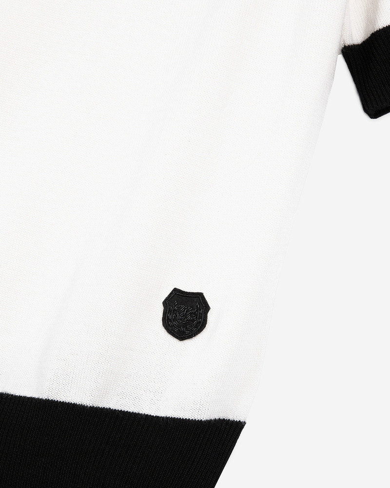 SHORT-SLEEVED ECRU WOOL SWEATER 5