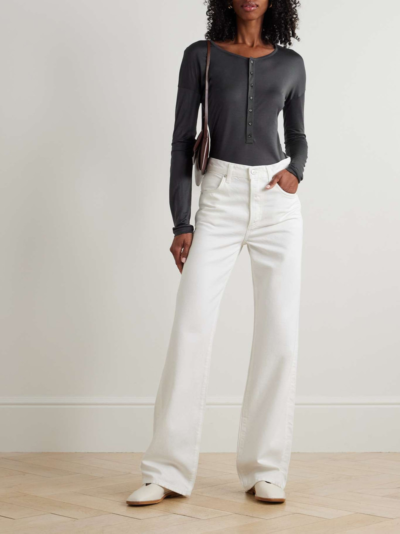 Lemaire Silk-jersey T-shirt Charcoal outlook