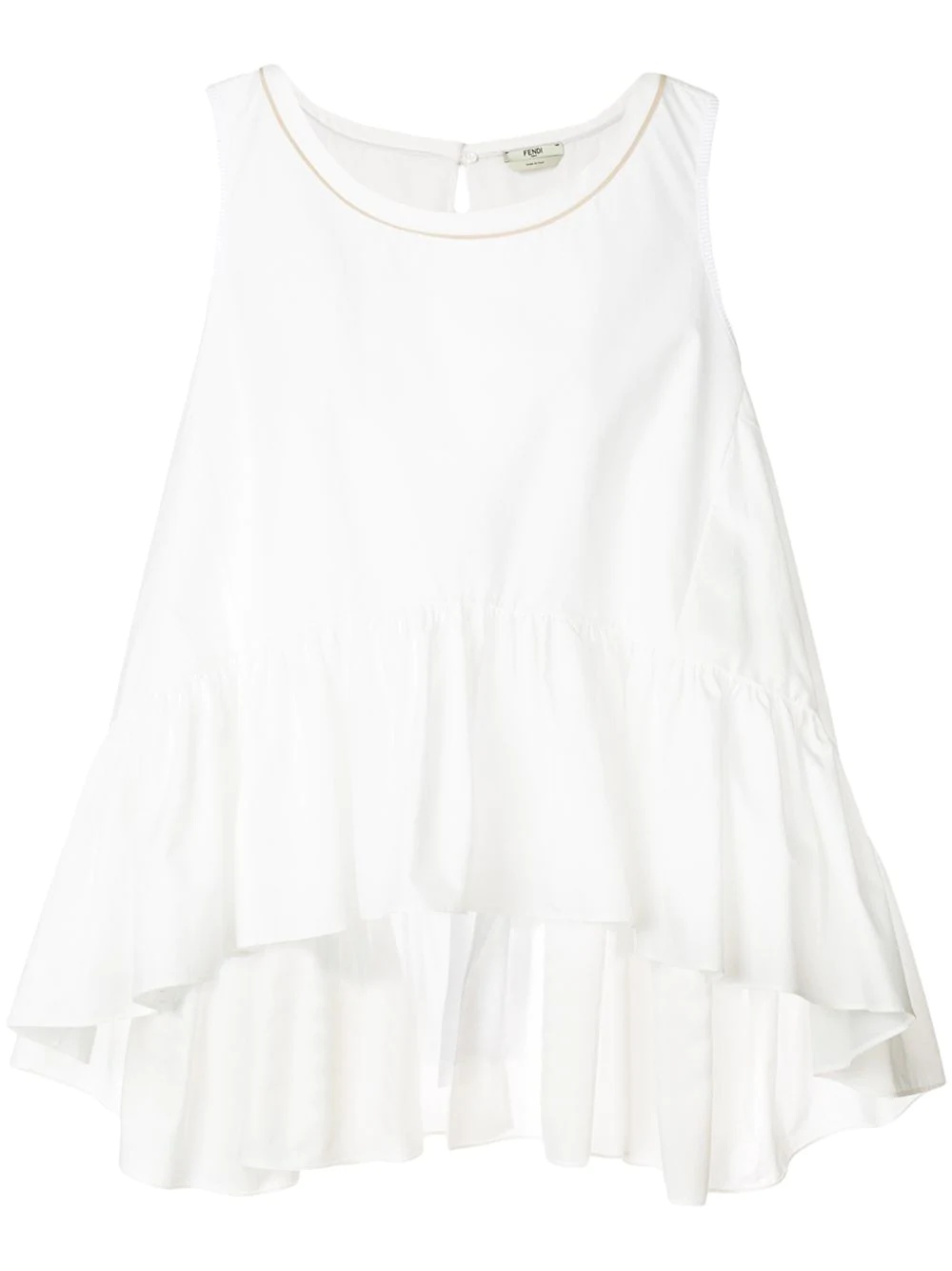 sleeveless ruffle top - 1