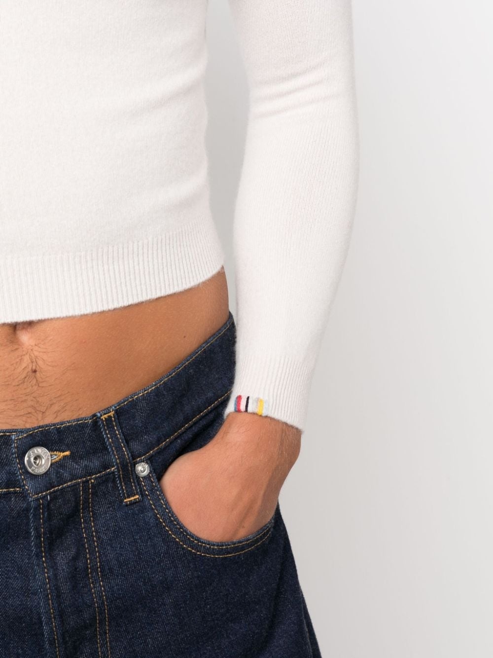 round-neck cropped jumper - 6