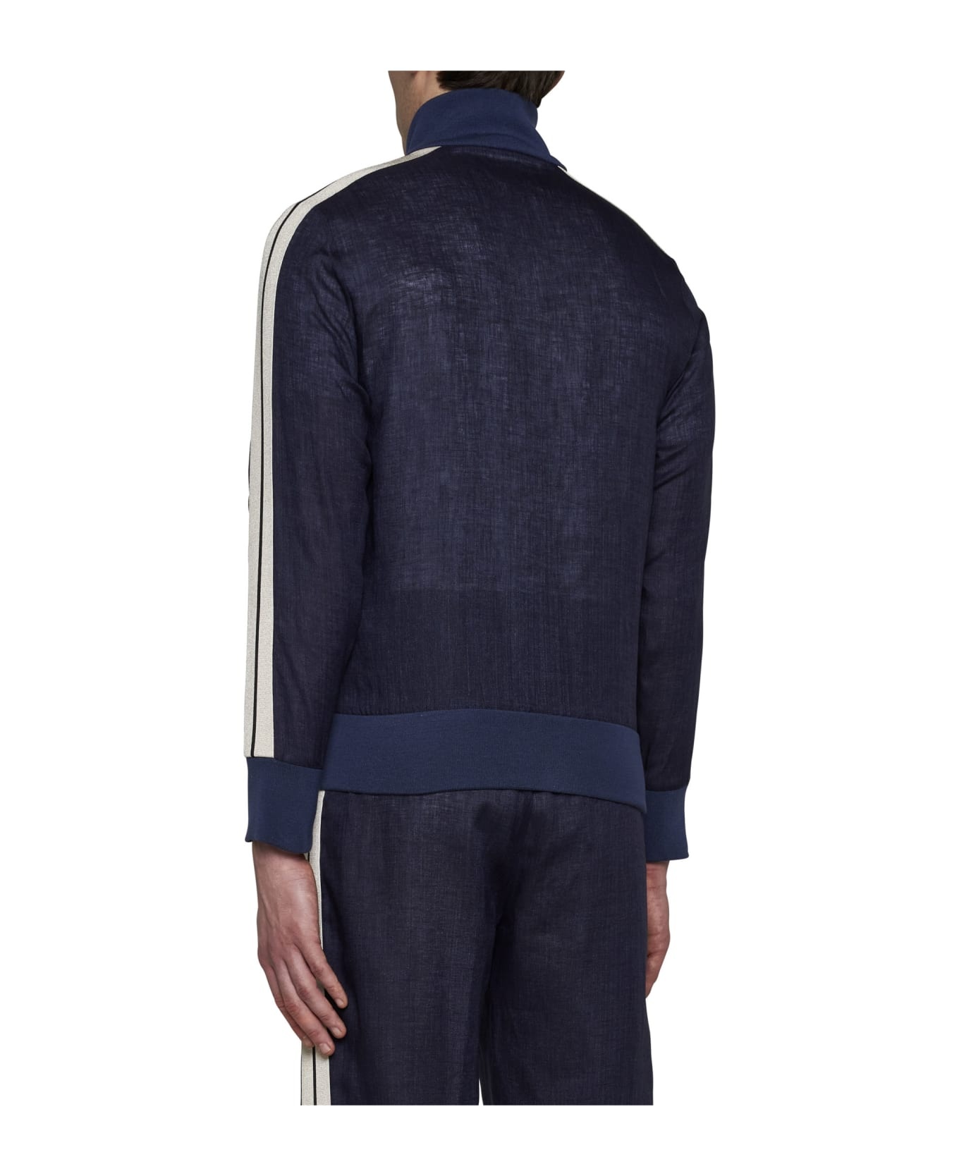 Classic Logo Linen Track Jacket - 4