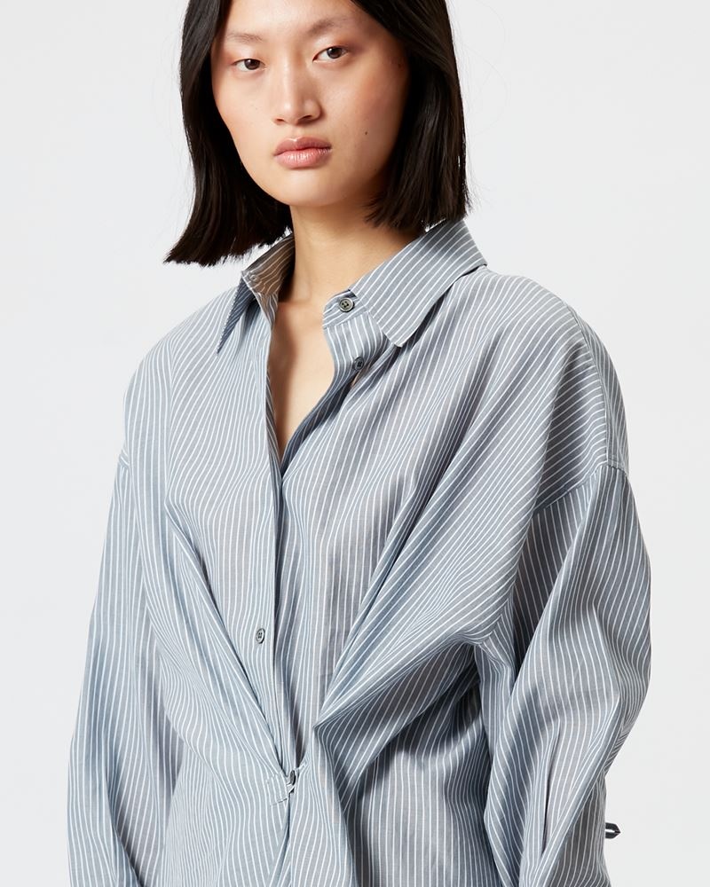 SEEN STRIPED MIDI SHIRT-DRESS - 3
