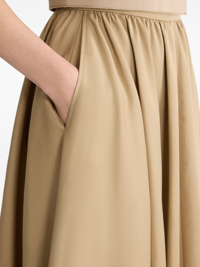 pleated maxi A-line skirt 4