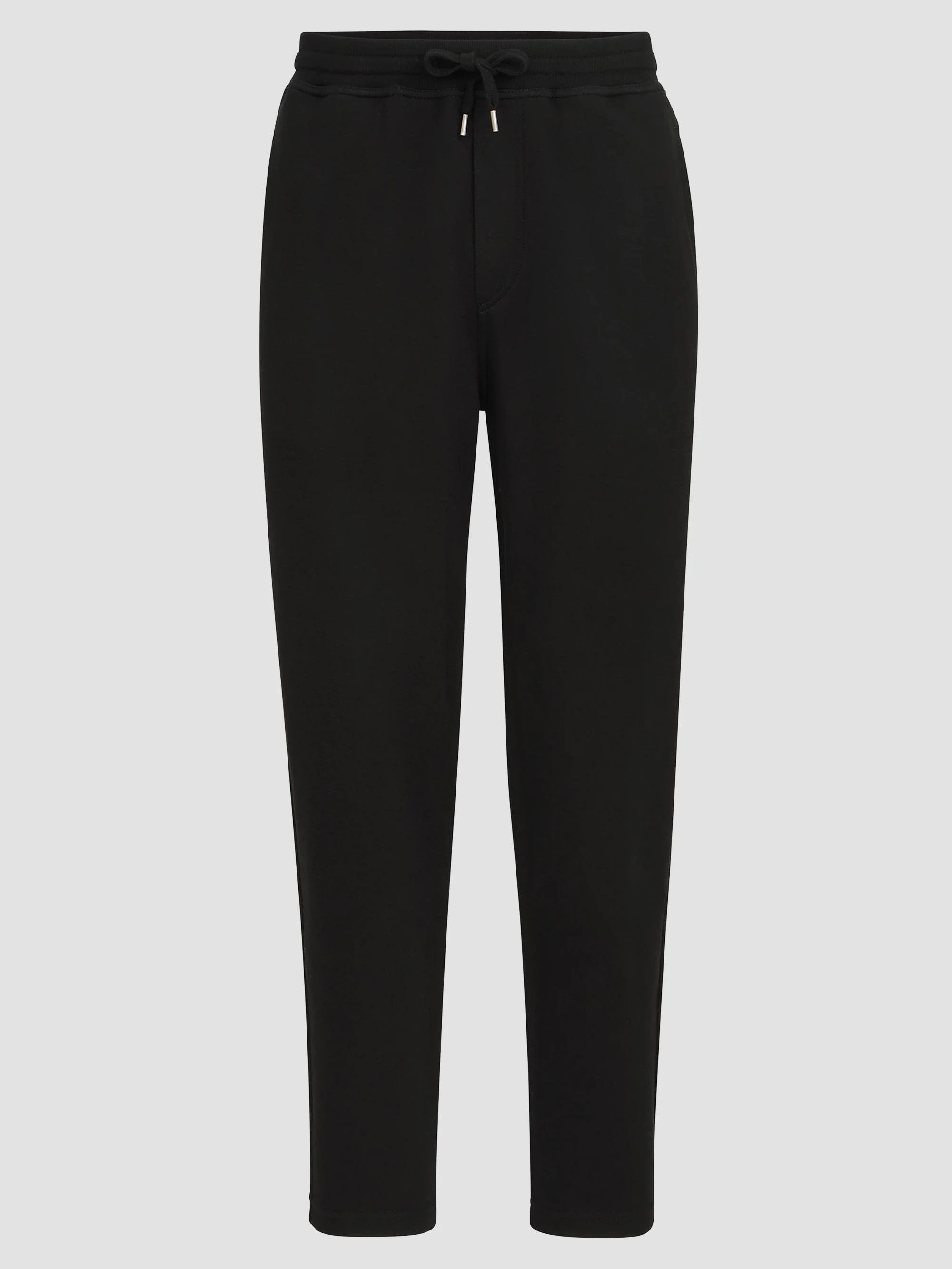 Men's French Terry Double Cloth Trousers - Black - 1