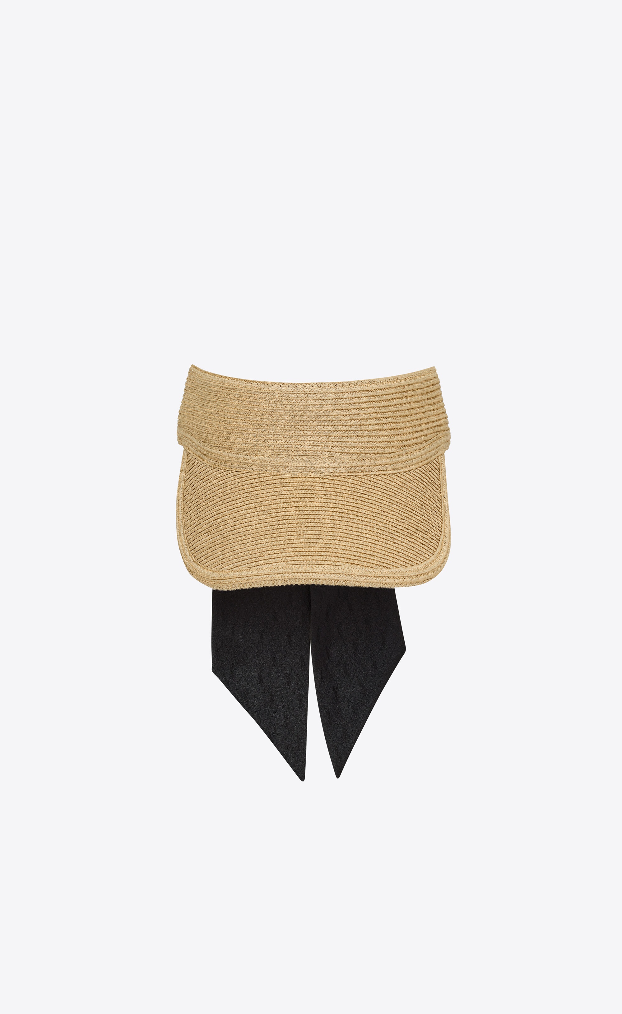 visor in straw with scarf - 2