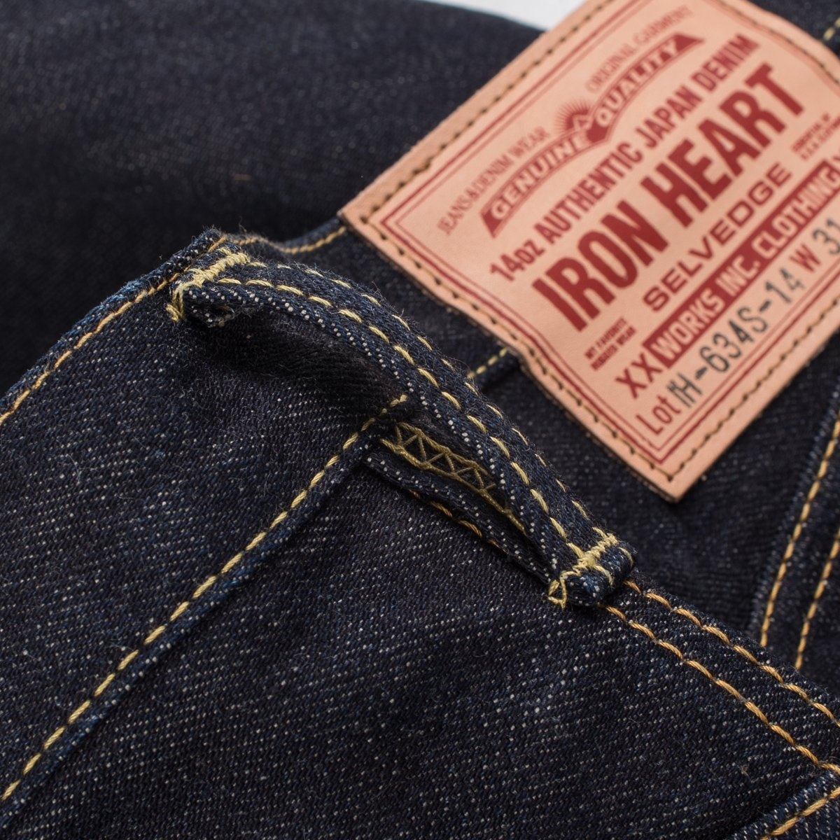 IH-634S-142 14oz Selvedge Denim Straight Cut Jeans - Indigo - 11