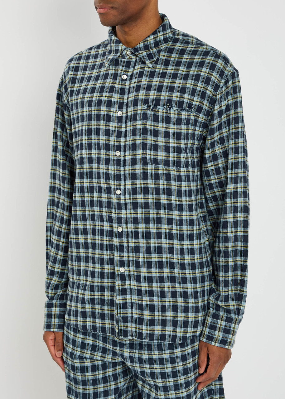 The Elder Statesman Dune Plaid Cotton Shirt - 2