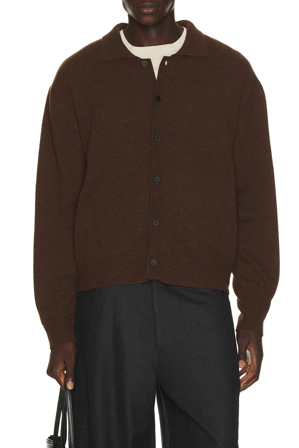 Alpaca Blend Shirt Cardigan - 1