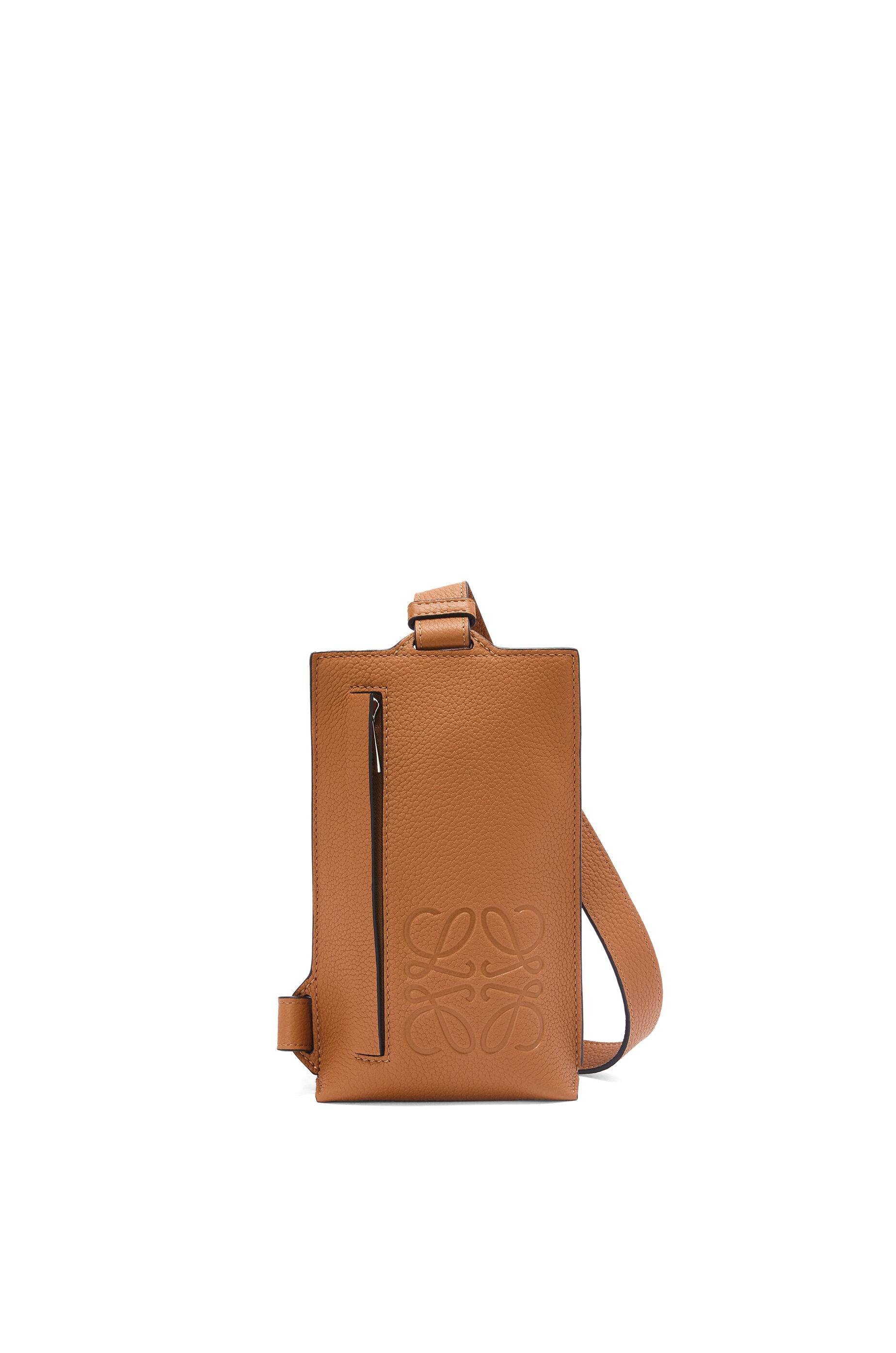 Vertical T Pocket in grained calfskin - 1
