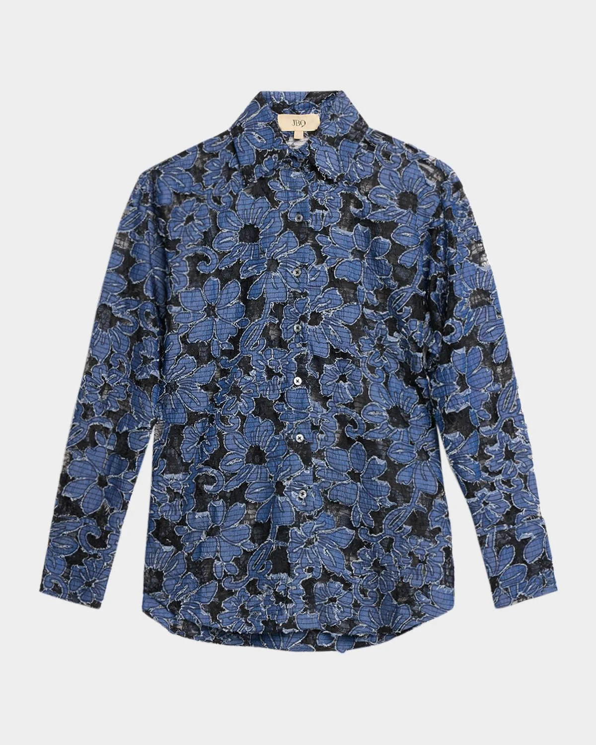 Beckett Embroidered Floral Lace Shirt - 1