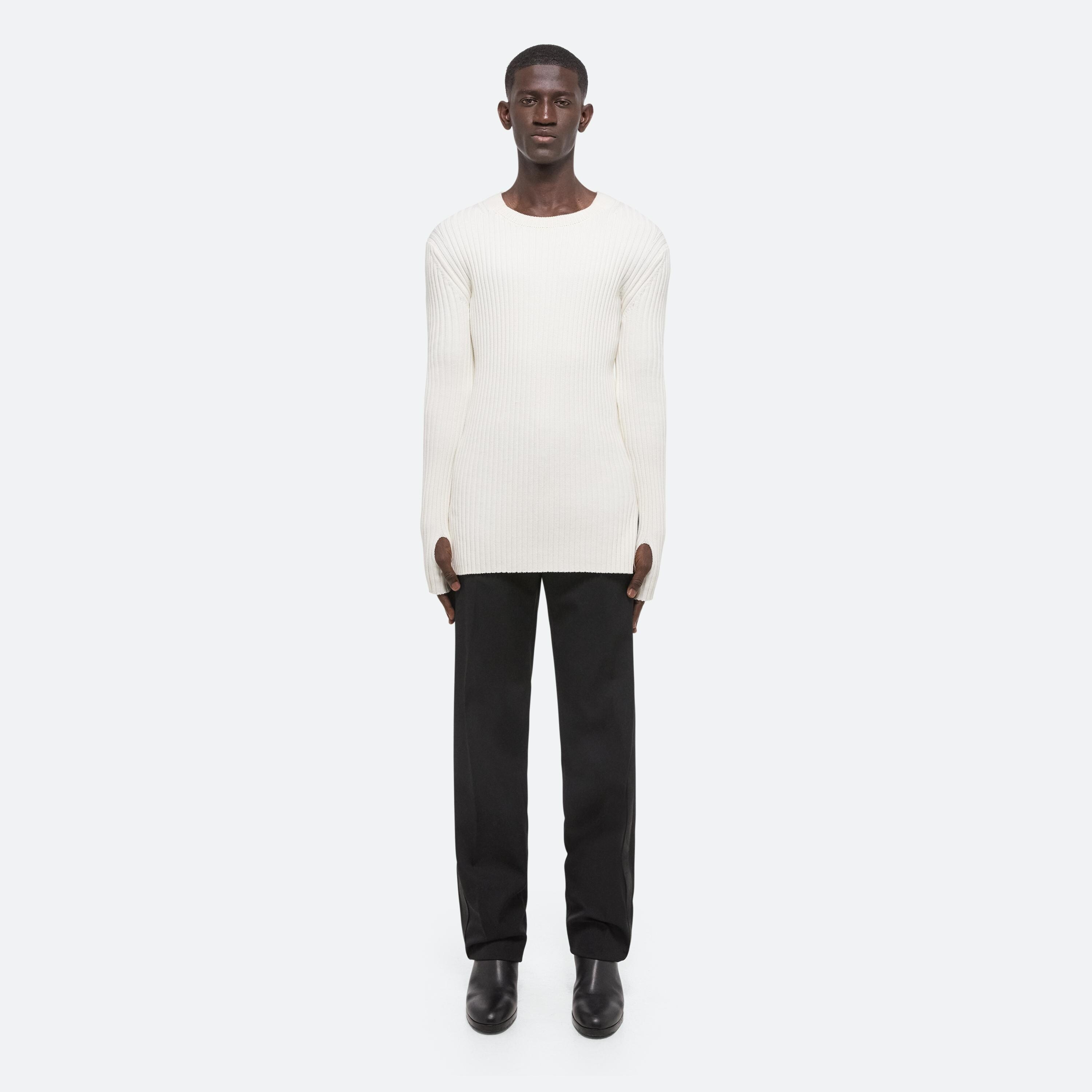 RIBBED LONG-SLEEVE TOP - 4