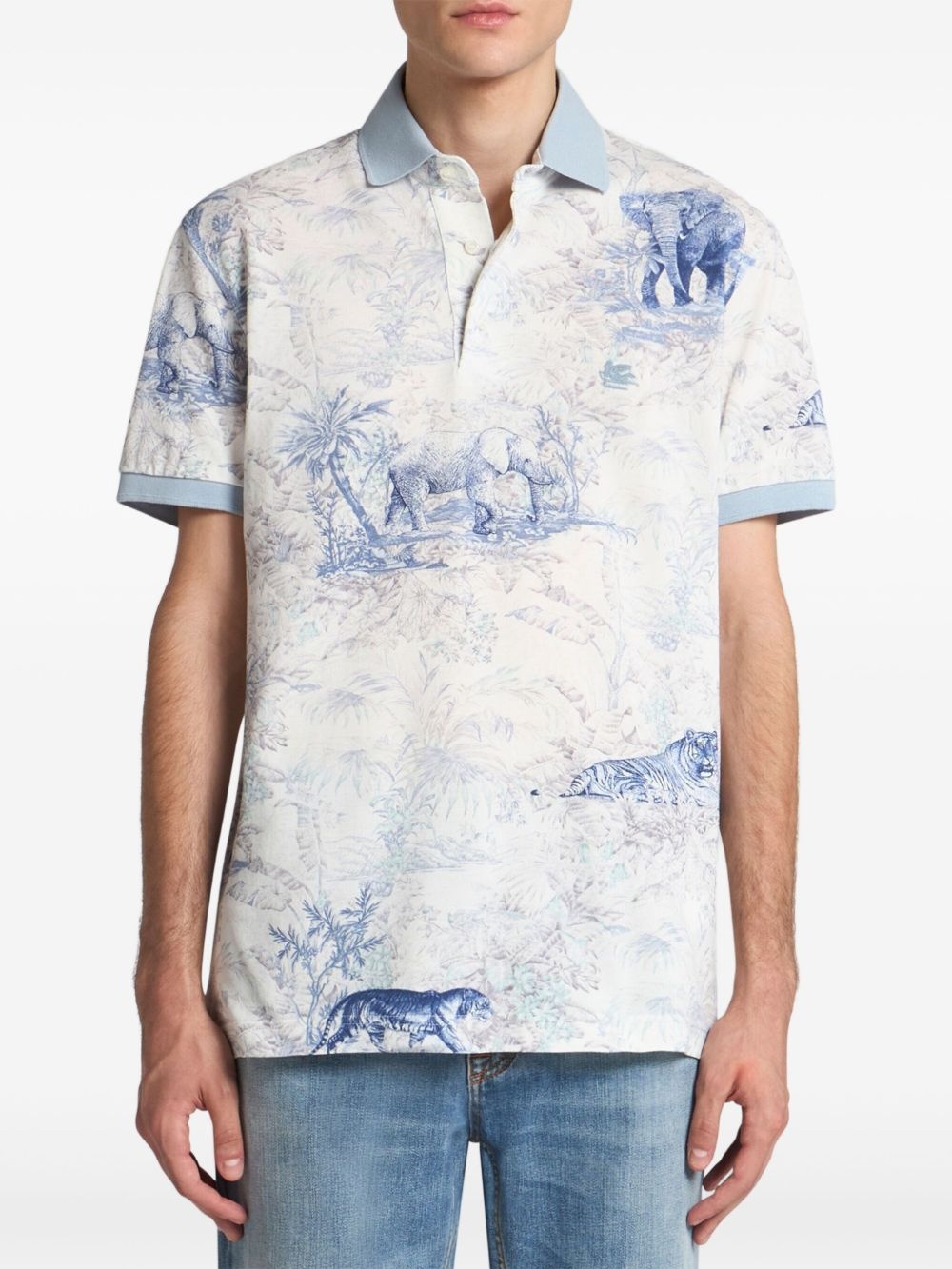 Safari-print polo shirt - 2