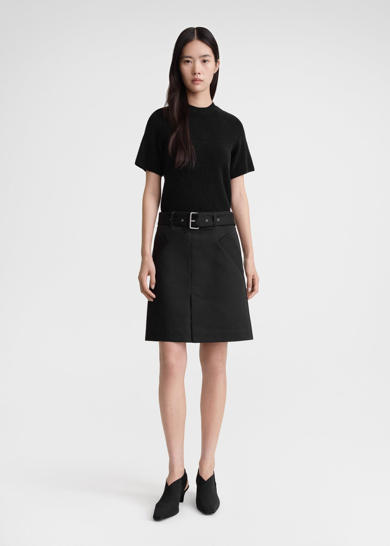 Totême Cotton trench skirt black outlook