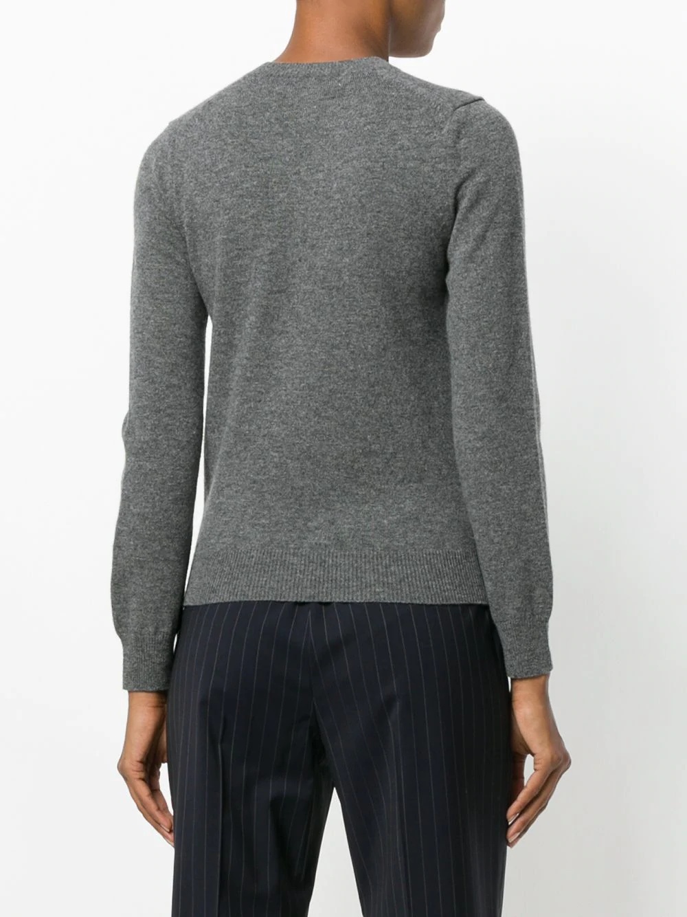logo-patch knitted jumper - 4