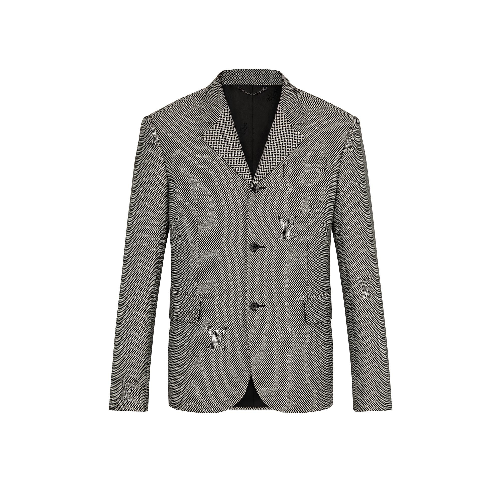 Micro Damier 3-Button Jacket - 1