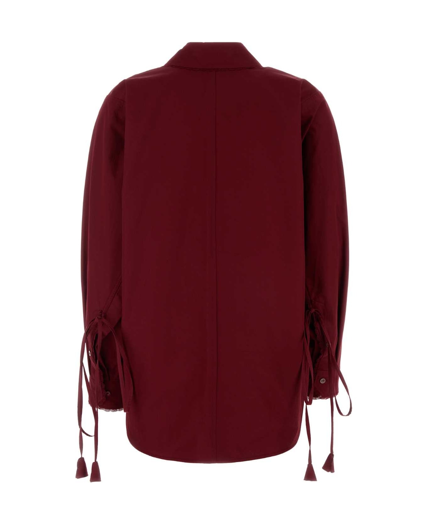 Burgundy Poplin Shirt - 2