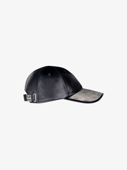 CAP IN LEATHER AND BANDANA ENGRAVED METAL - 2