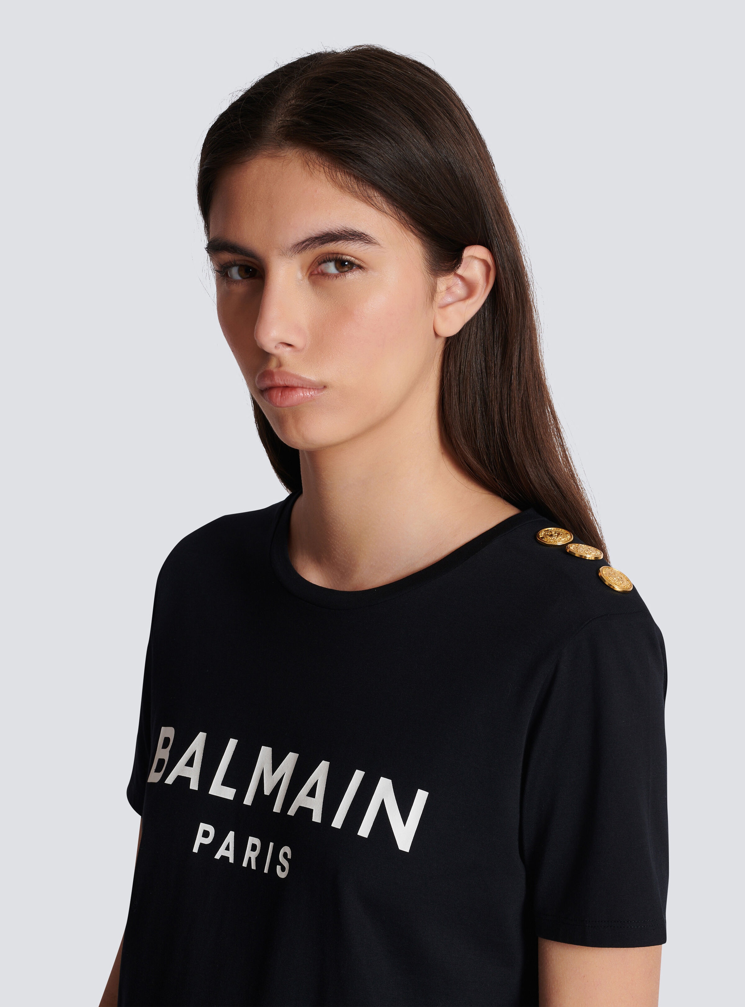 T-shirt with Balmain Paris print - 7