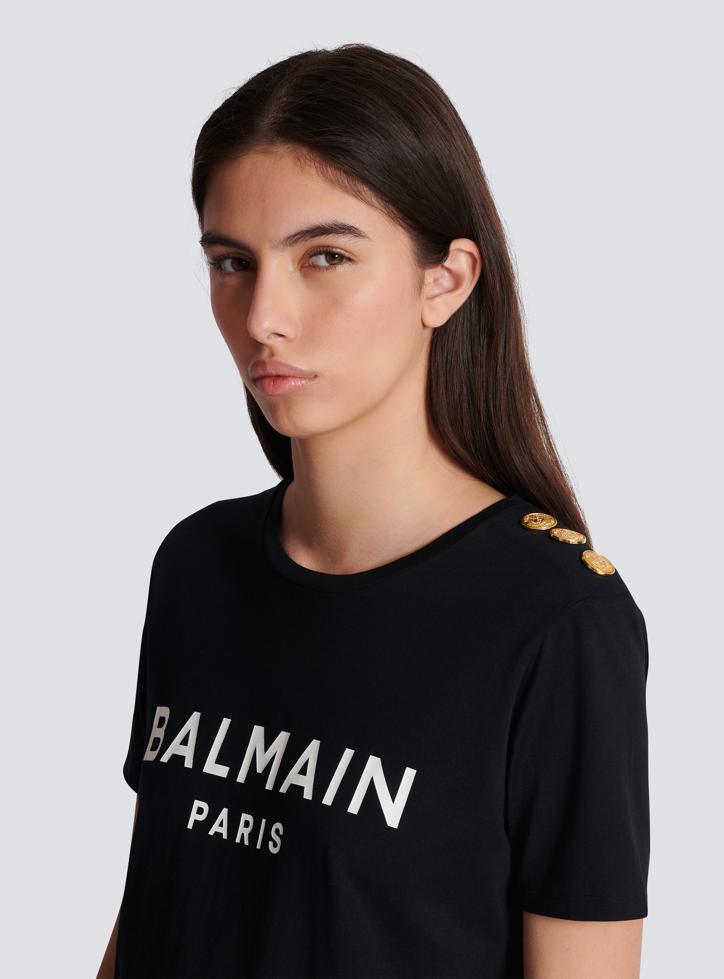 3 Button Printed Balmain T-Shirt