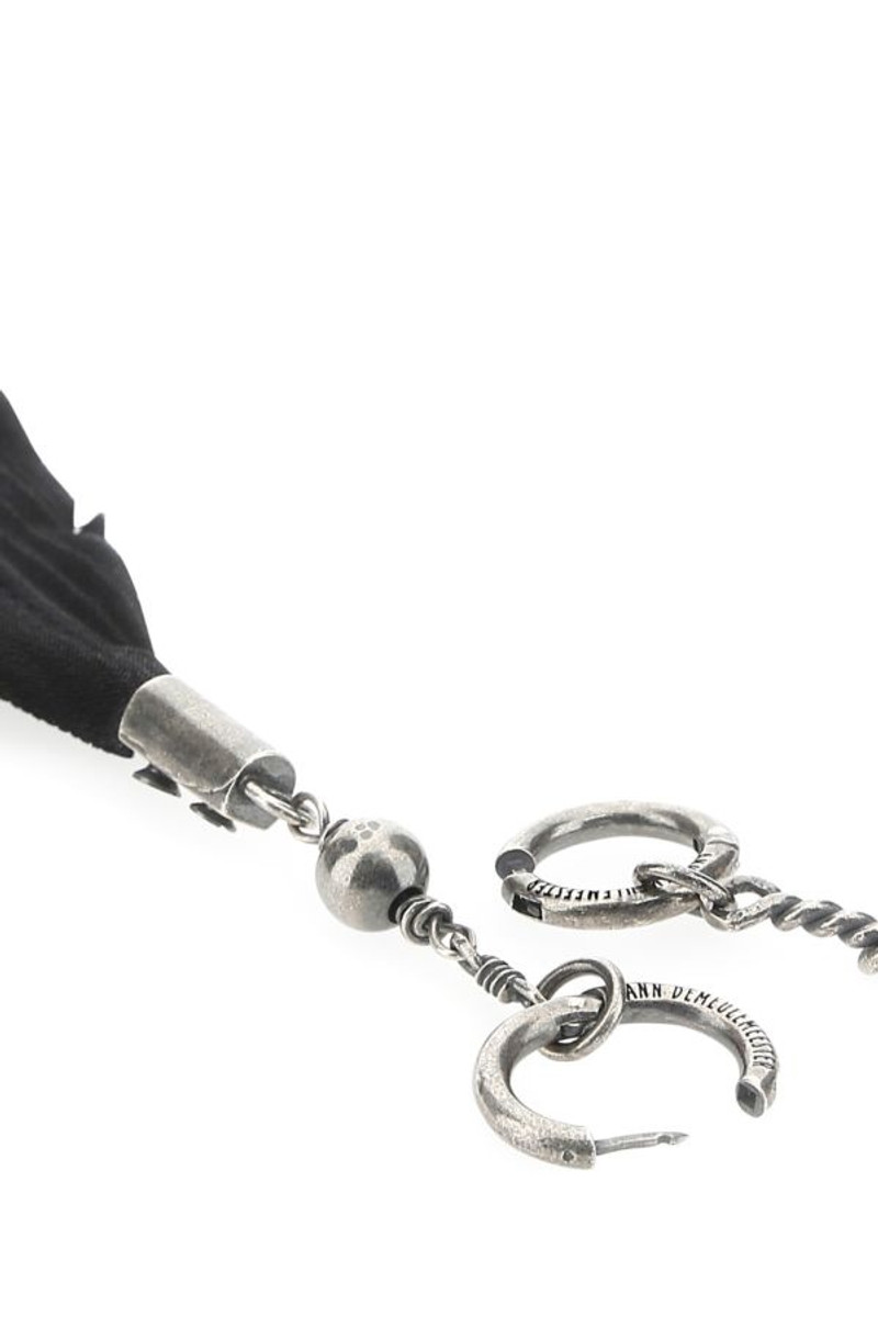 Black fabric Elisia earrings 3