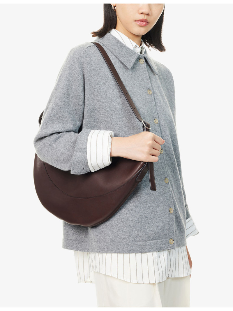The Row Jouve Leather Shoulder Bag outlook