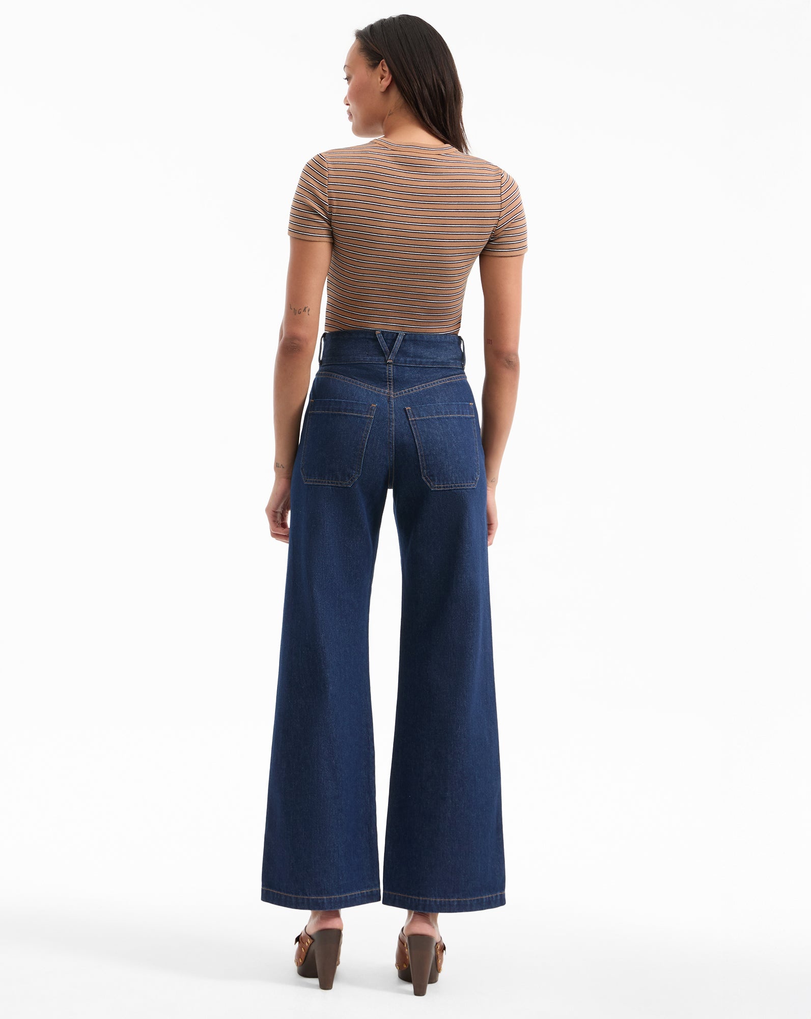 TAYLOR PATCH-POCKET WIDE-LEG JEAN - 6