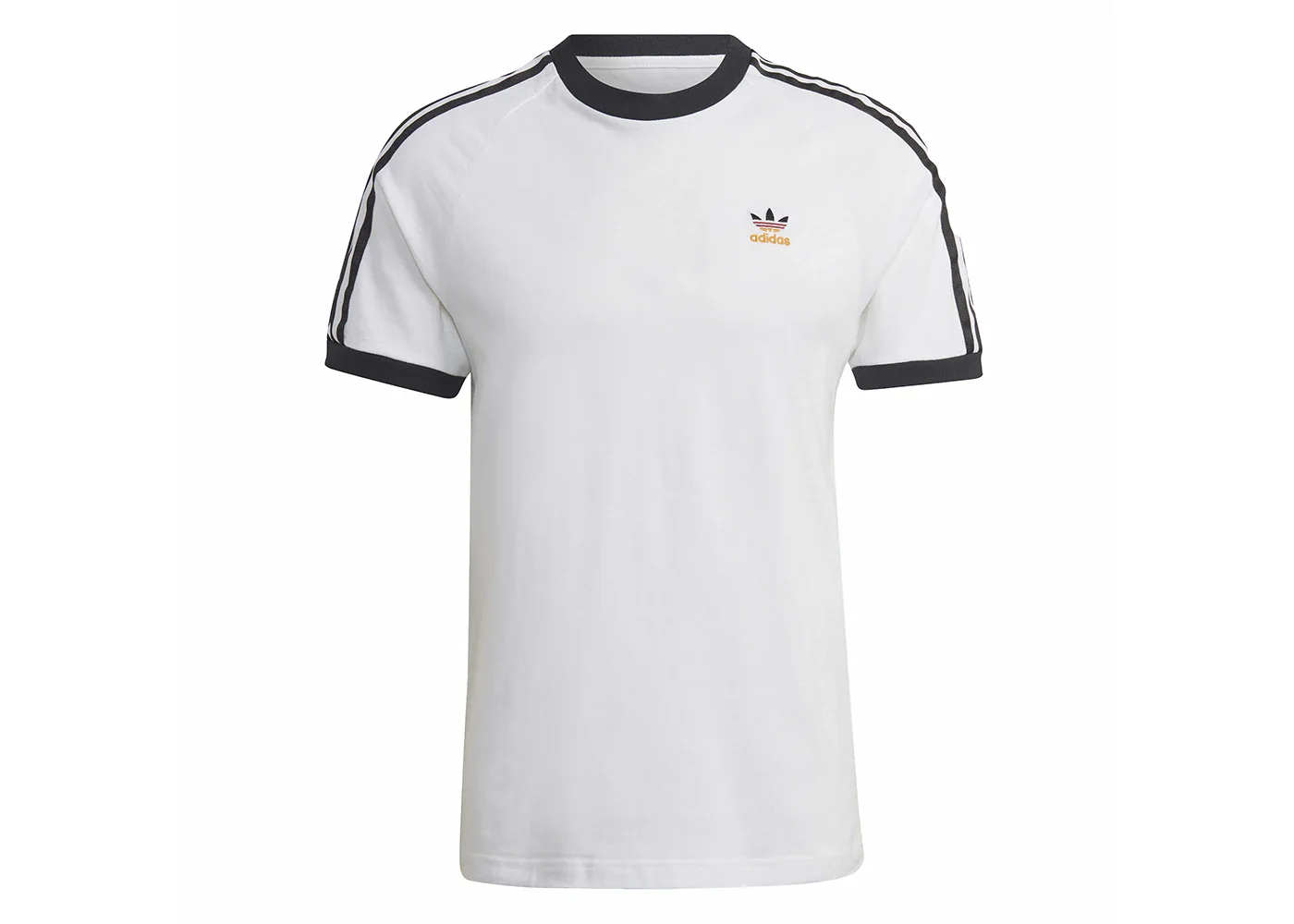 adidas 3-Stripes Tee White/Black/Black - 1