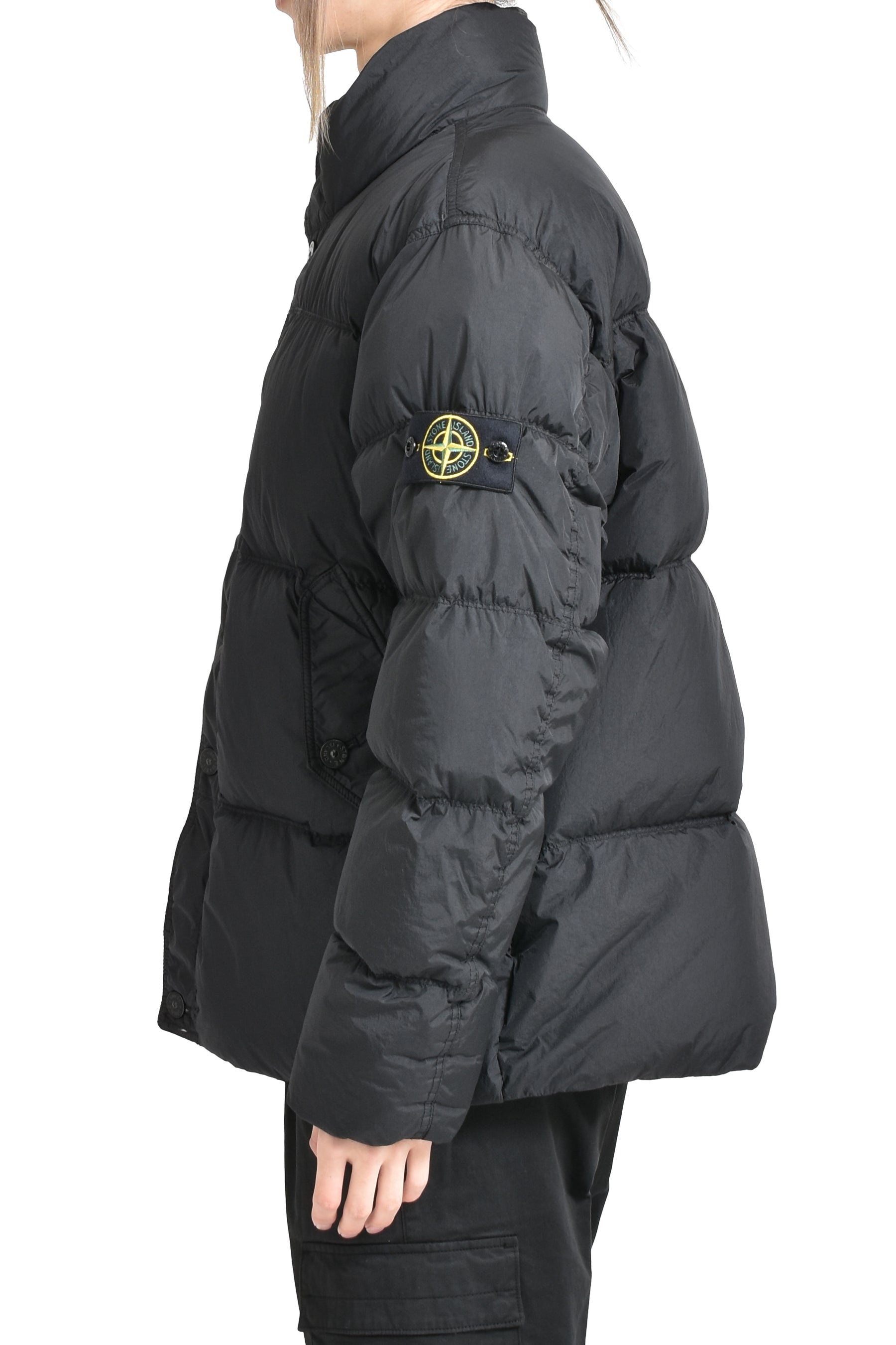 極美品 STONE ISLAND 異素材切替 Nylon Down Jacket 2025年最新】STONE