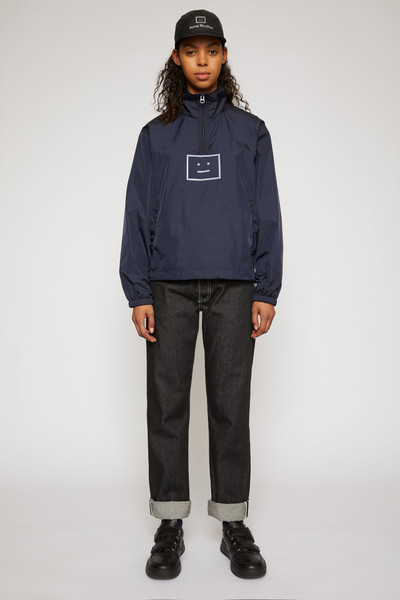 Acne Studios Face motif half-zip jacket navy outlook