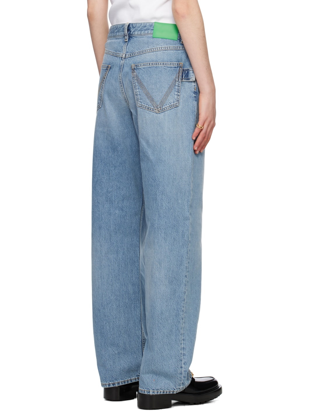 Blue Straight-Leg Jeans - 3
