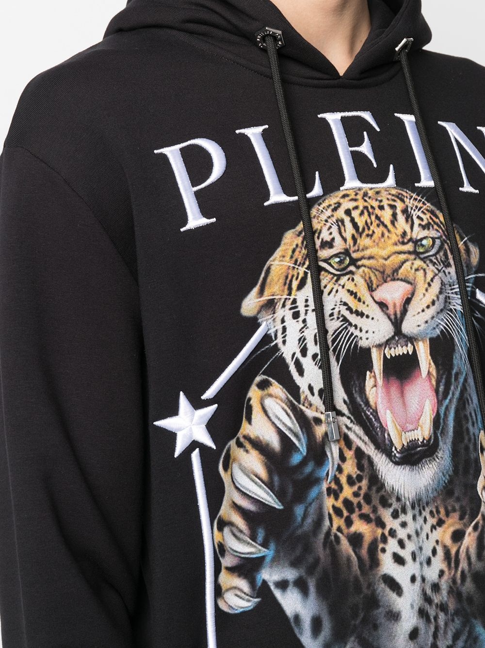 tiger print long-sleeved hoodie - 5