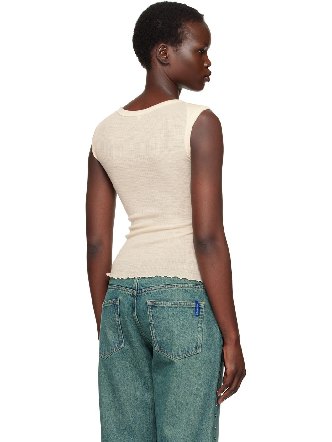 Beige Disc Tank Top - 3