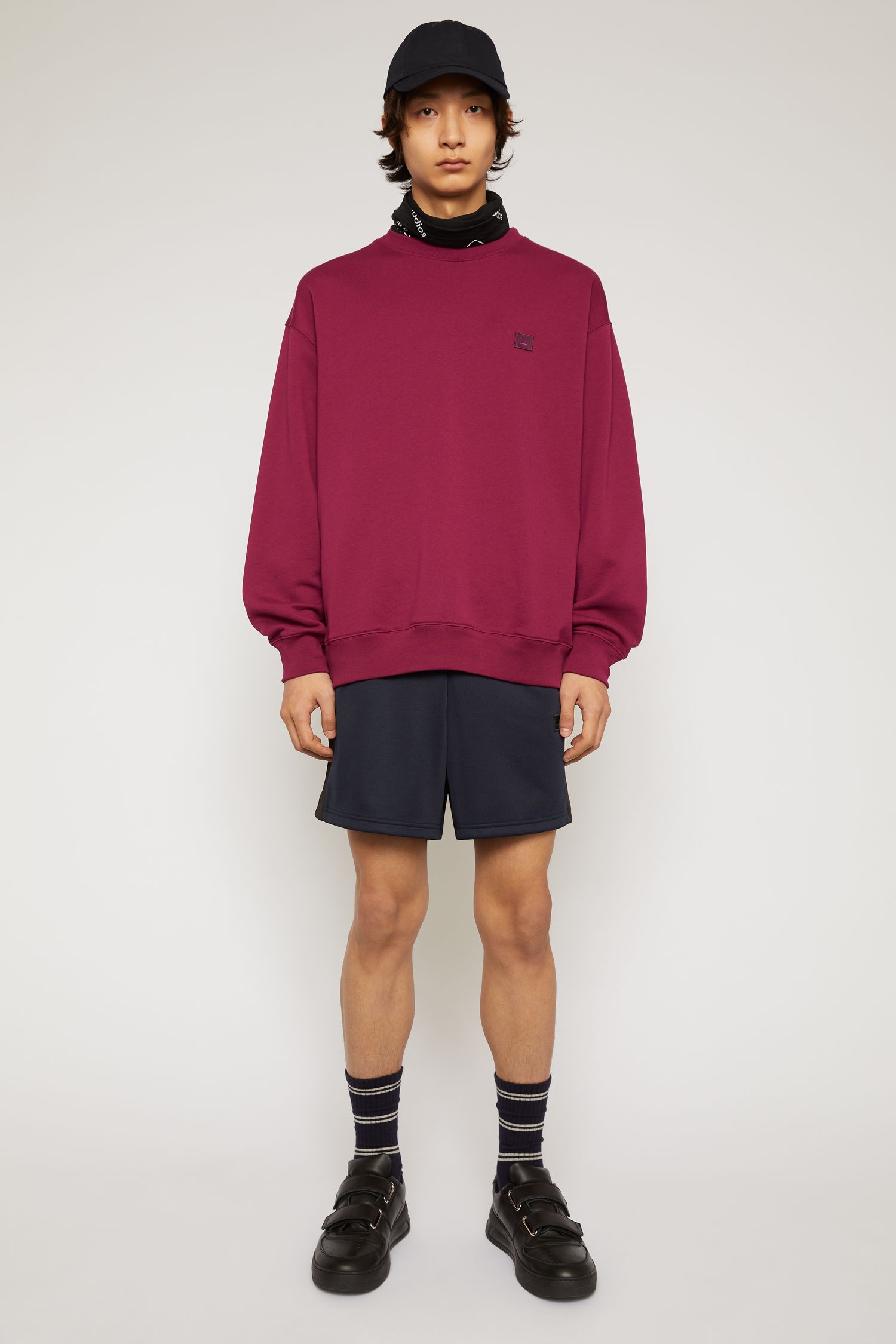 Oversized sweatshirt dark pink - 2