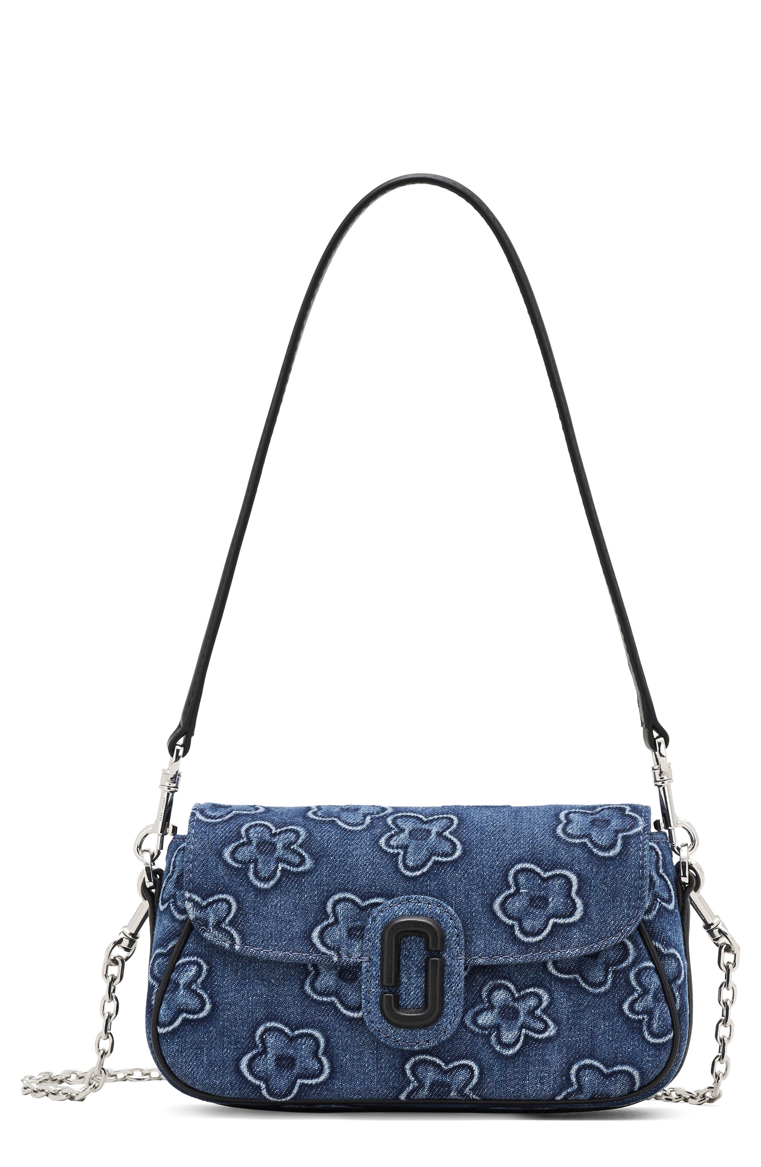 Marc Jacobs The Puffy Daisy Denim Clover Shoulder Bag in Medium Wash Indigo at Nordstrom - 1