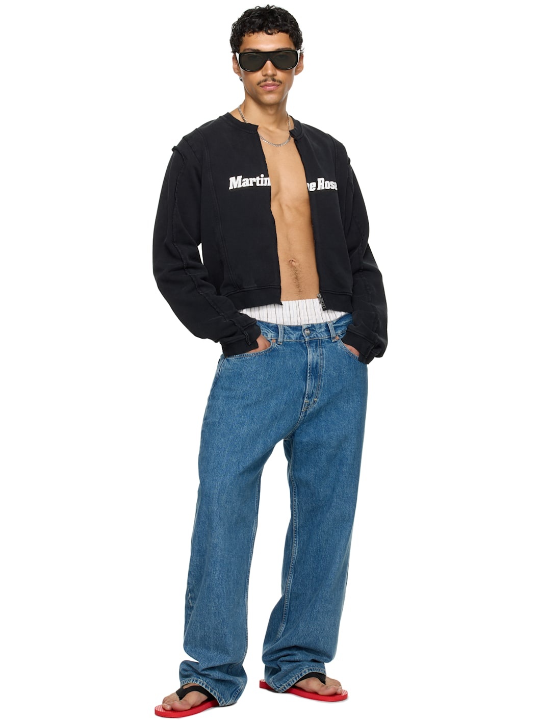 SSENSE Exclusive Black Shrunken Zip-Up Sweatshirt - 5