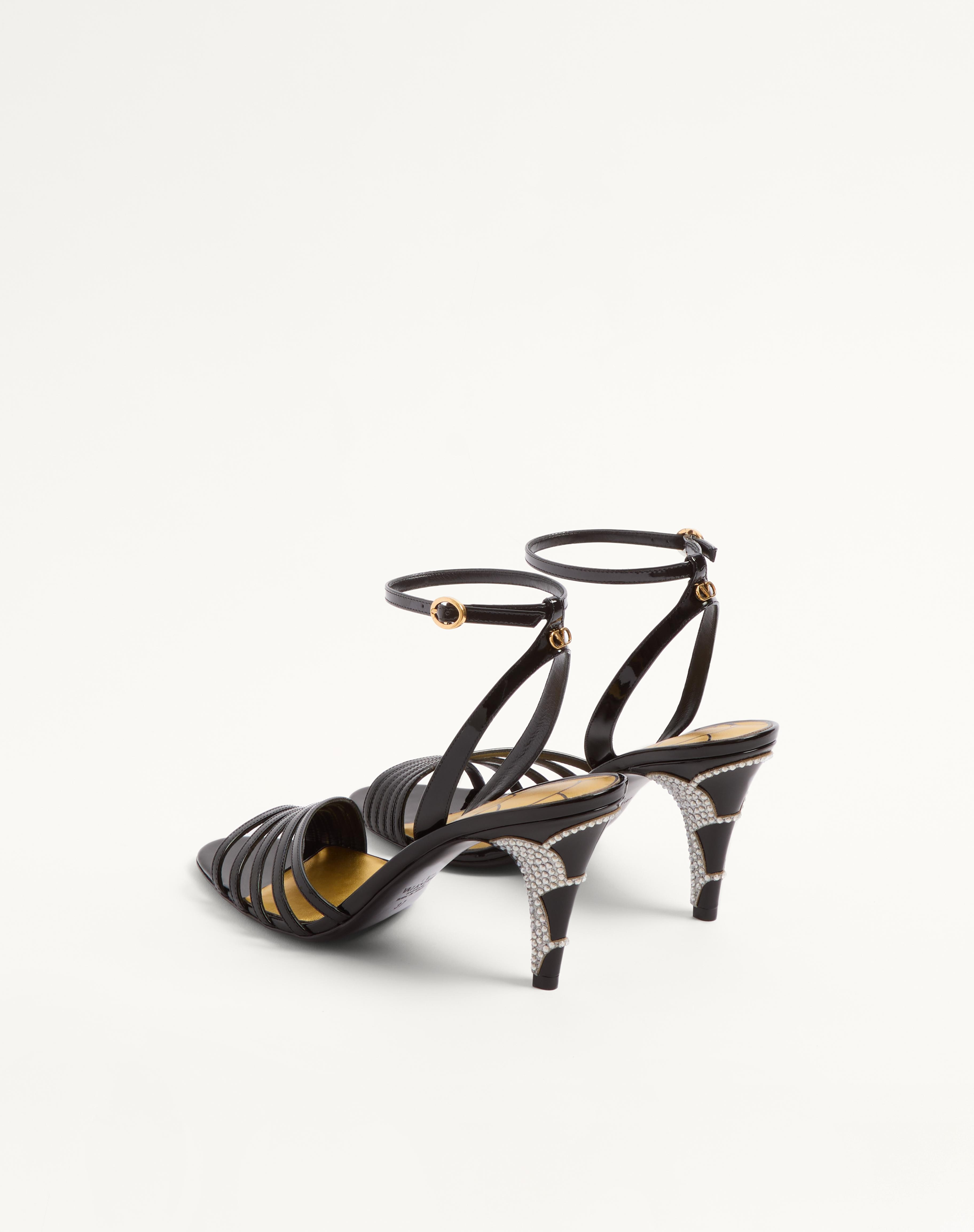 LADYCRUSH PATENT LEATHER SANDAL WITH CRYSTALS 85MM - 6