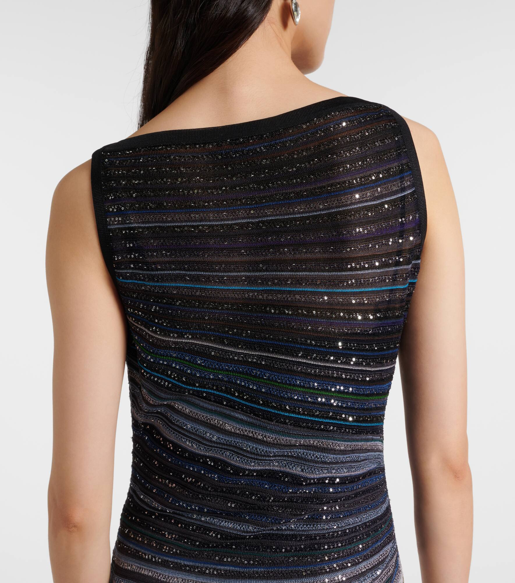 Sequined striped lamé maxi dress - 5