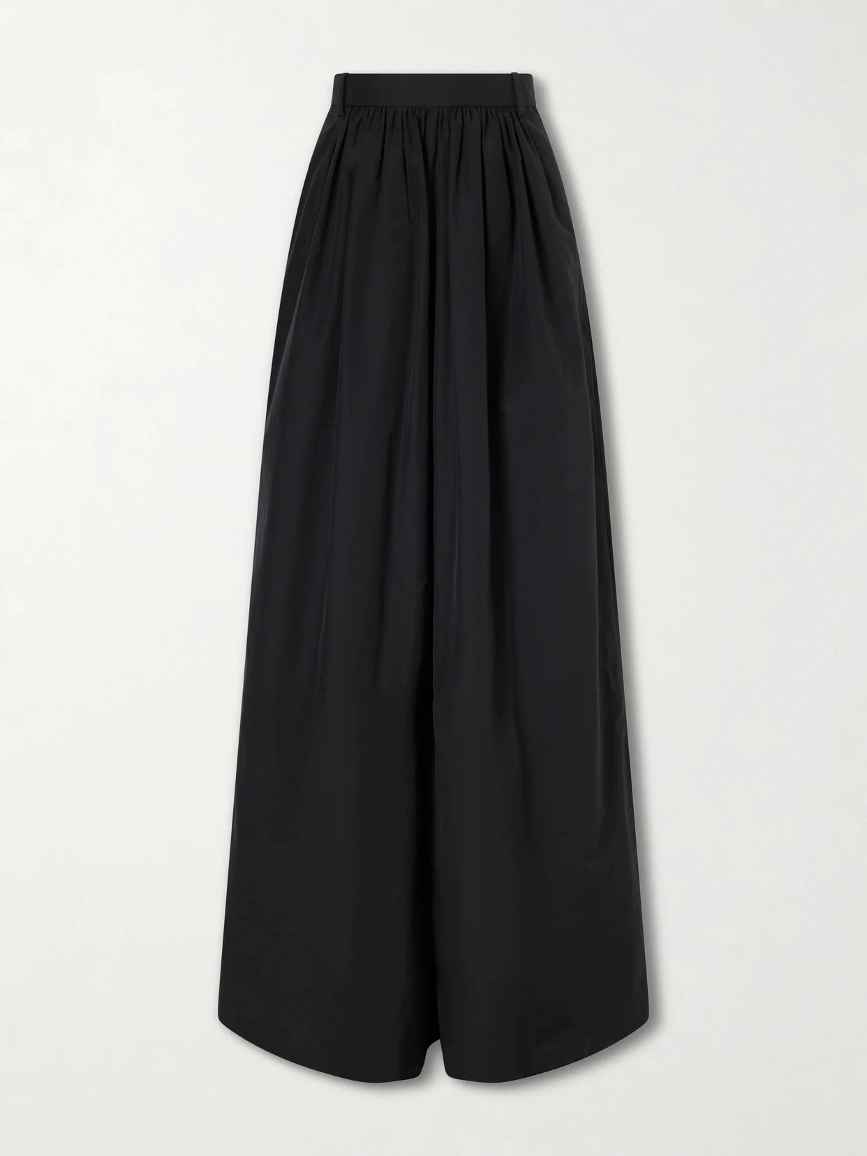 Vannesa Pleated Cotton-blend Poplin Wide-leg Pants - 1