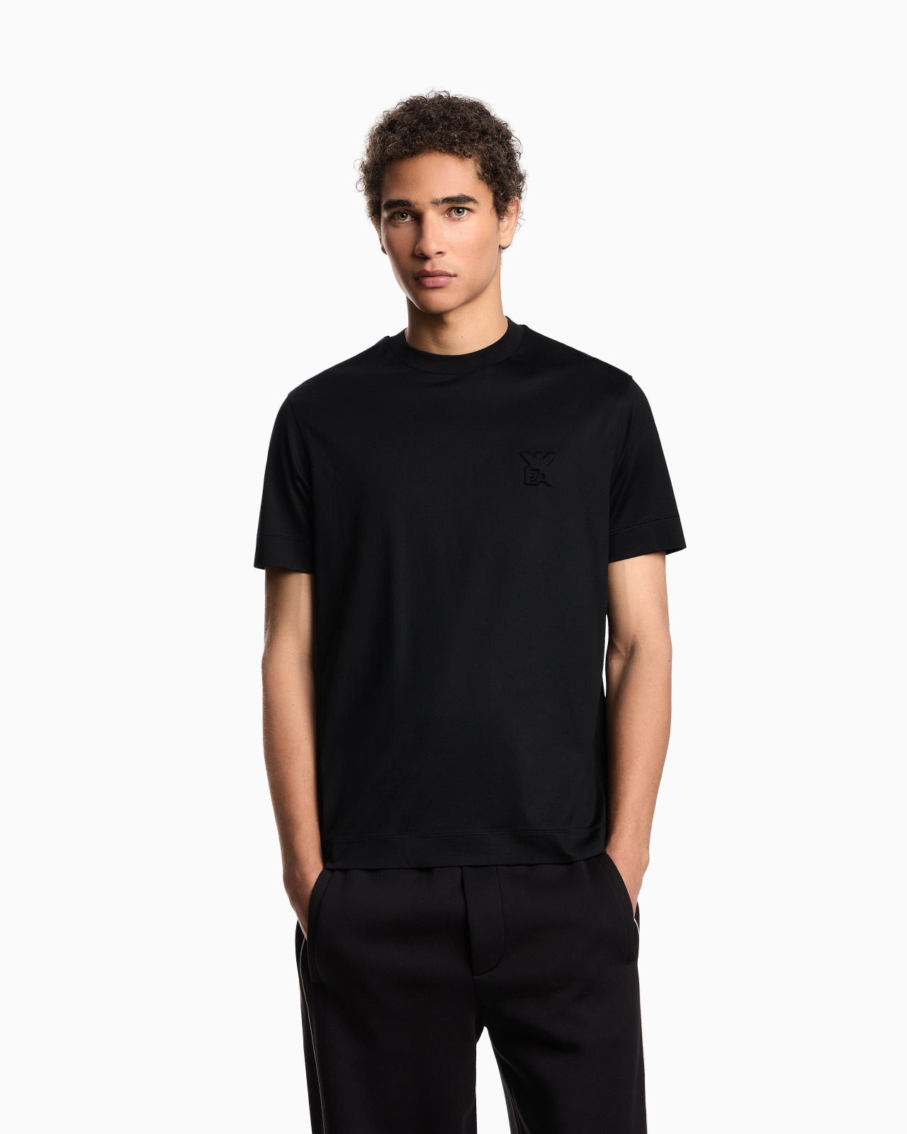 ASV LYOCELL JERSEY BLEND T-SHIRT WITH DOMED LOGO - 4