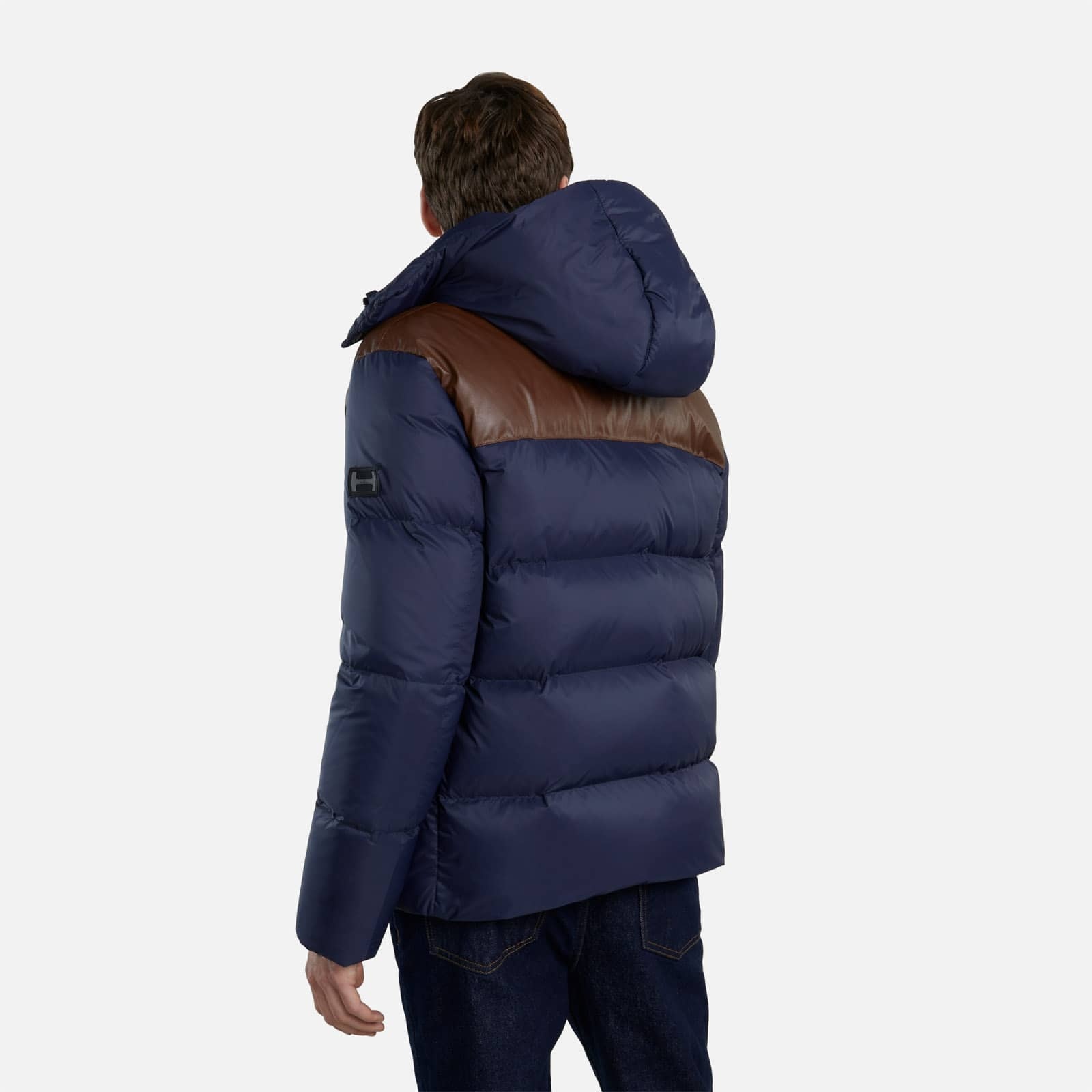 Hooded Down Jacket Blue - 6