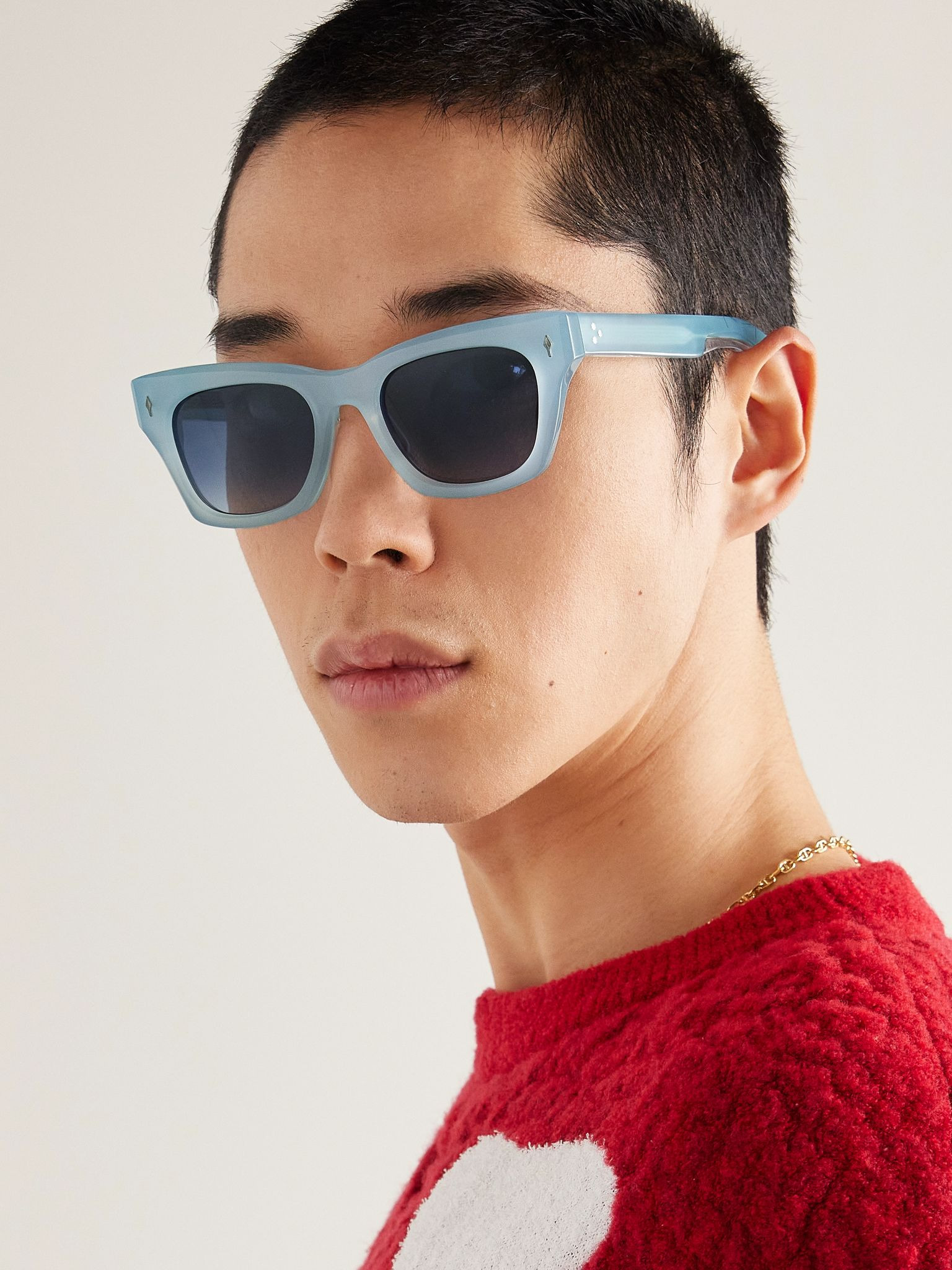 Dealan Square-Frame Acetate Sunglasses Blue - 2