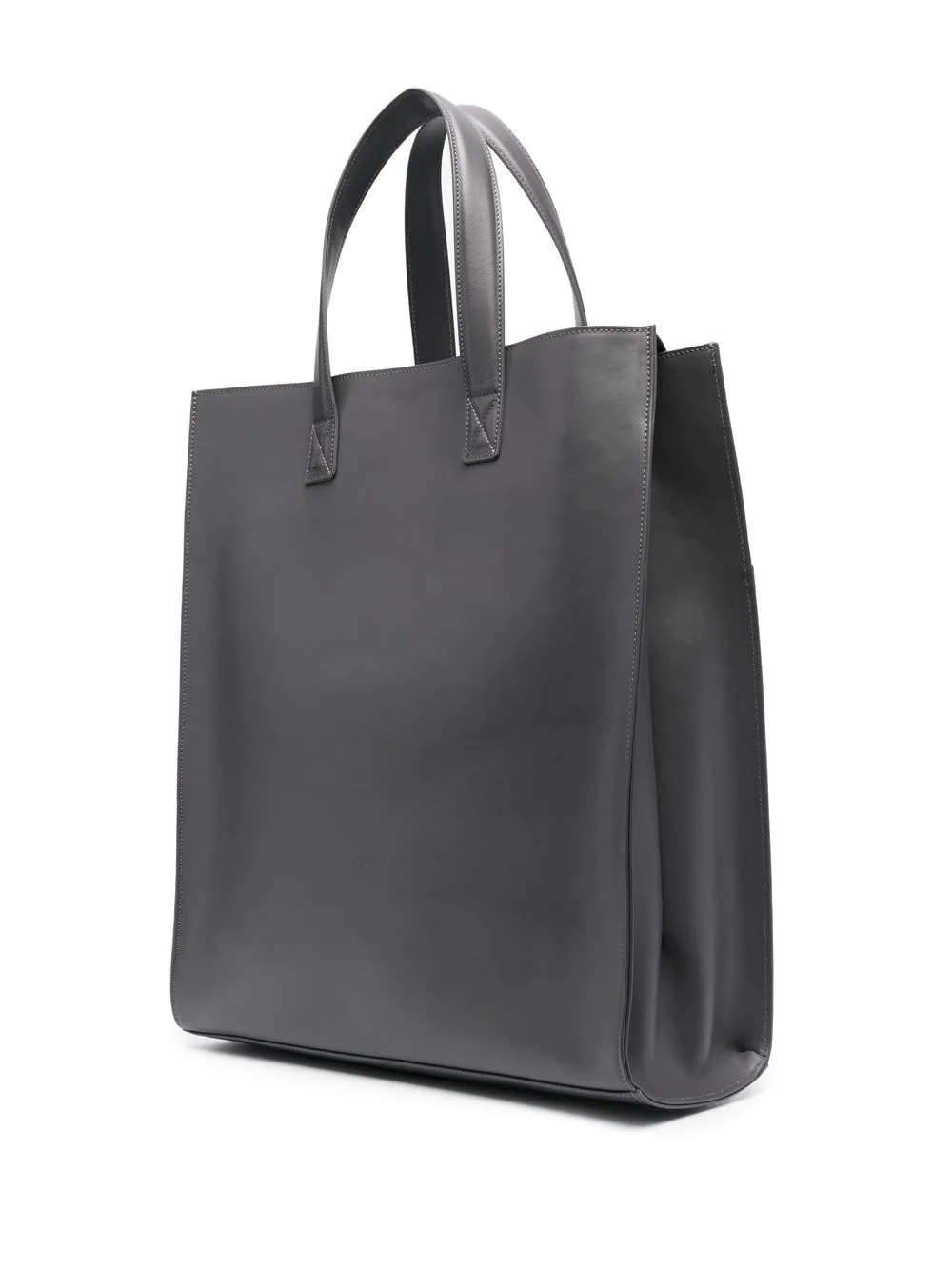 large rectangular leather tote bag - 3