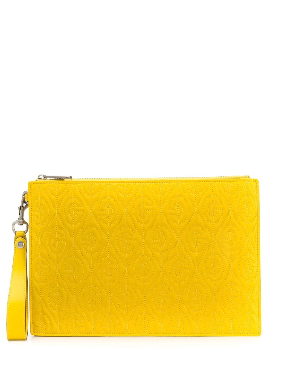 logo-embossed clutch - 1