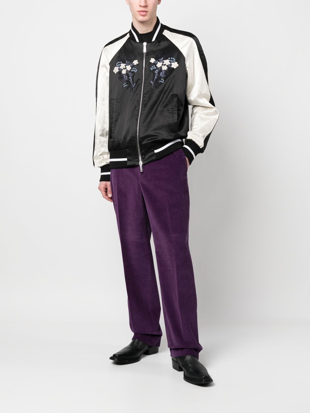 corduroy straight-leg trousers - 2