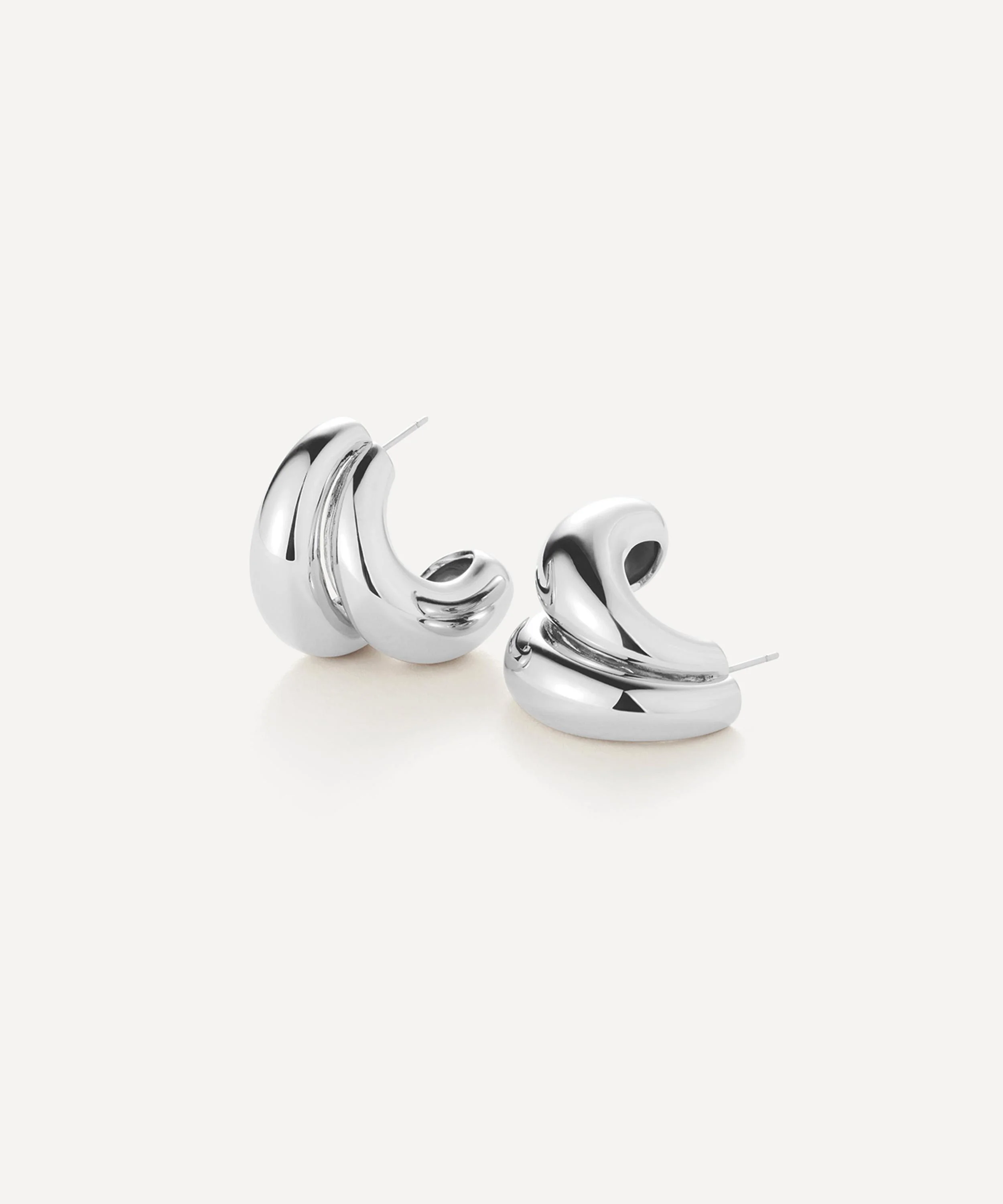 Silver-Plated Orla Hoop Earrings - 1