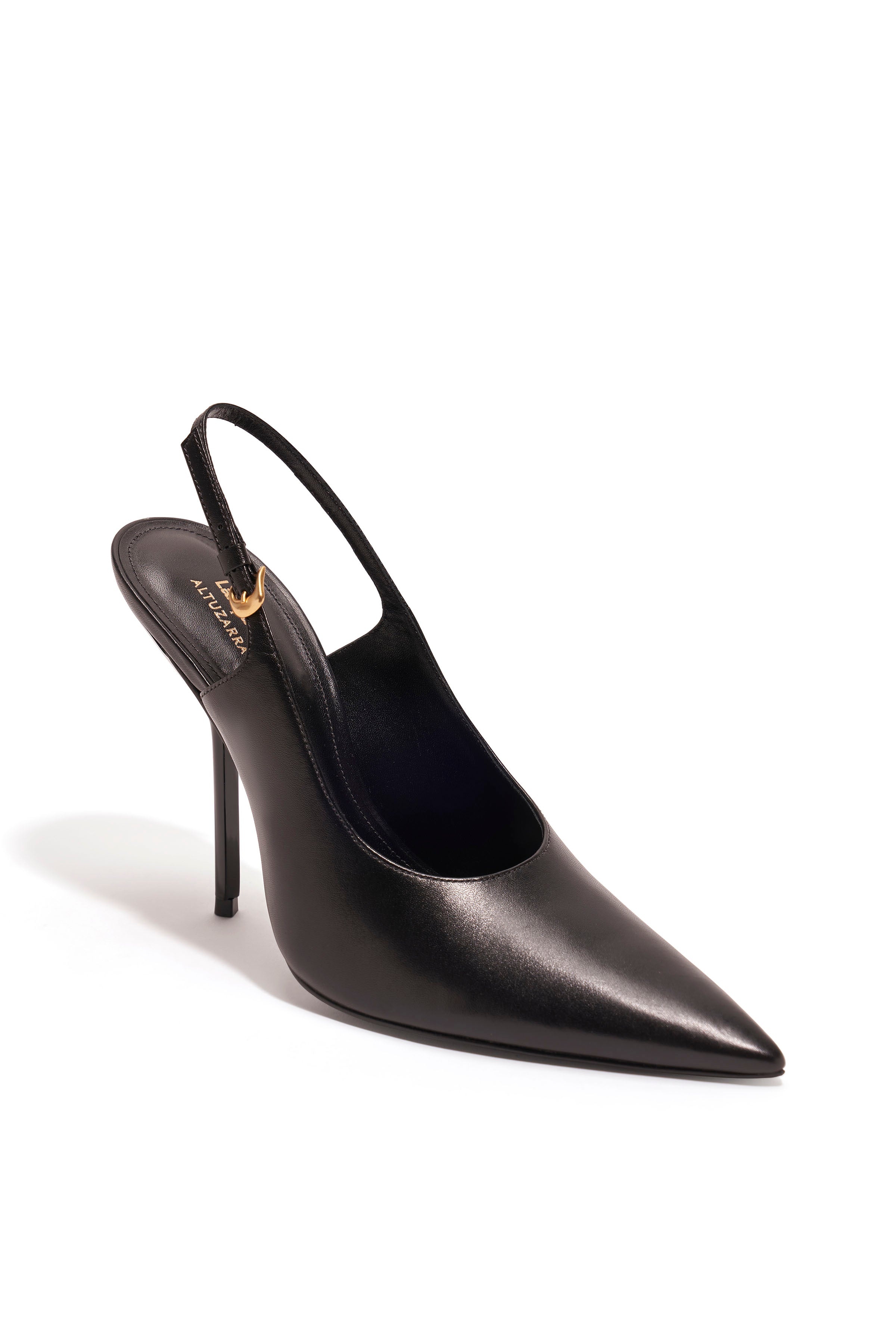 LARROUDÉ X ALTUZARRA PUMP IN BLACK LEATHER - 1