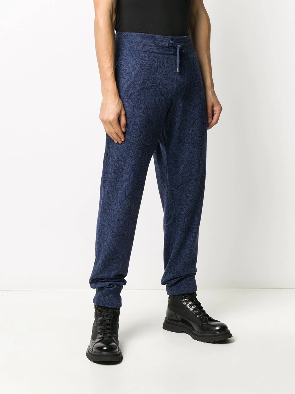 paisley print cashmere sweatpants - 3