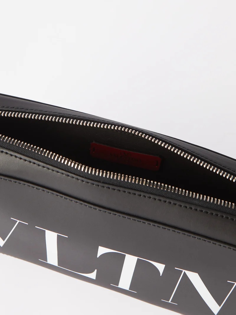 VLTN-logo leather cross-body bag - 3