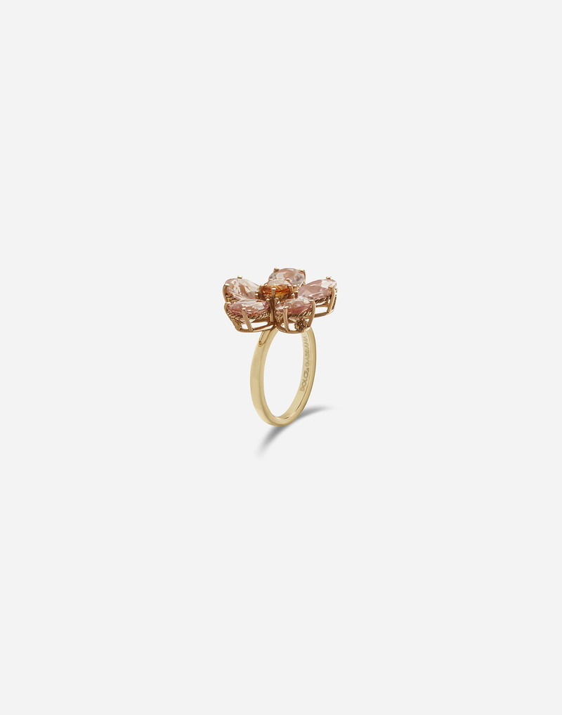 Dolce & Gabbana Spring Ring 18 carat yellow gold, morganites and citrine outlook